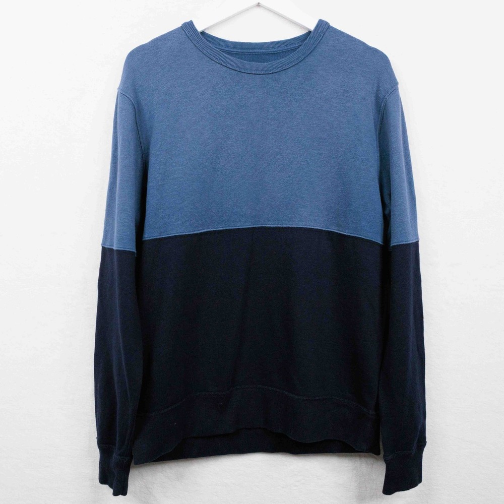 J CREW Vintage‎ Fleece Colorblock Sweatshirt French Terry Heritage Preppy Mens L